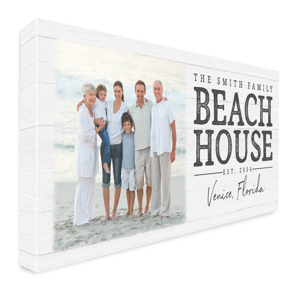 Custom Beach House Sign with Photo - Jennifer Ditterich Designs